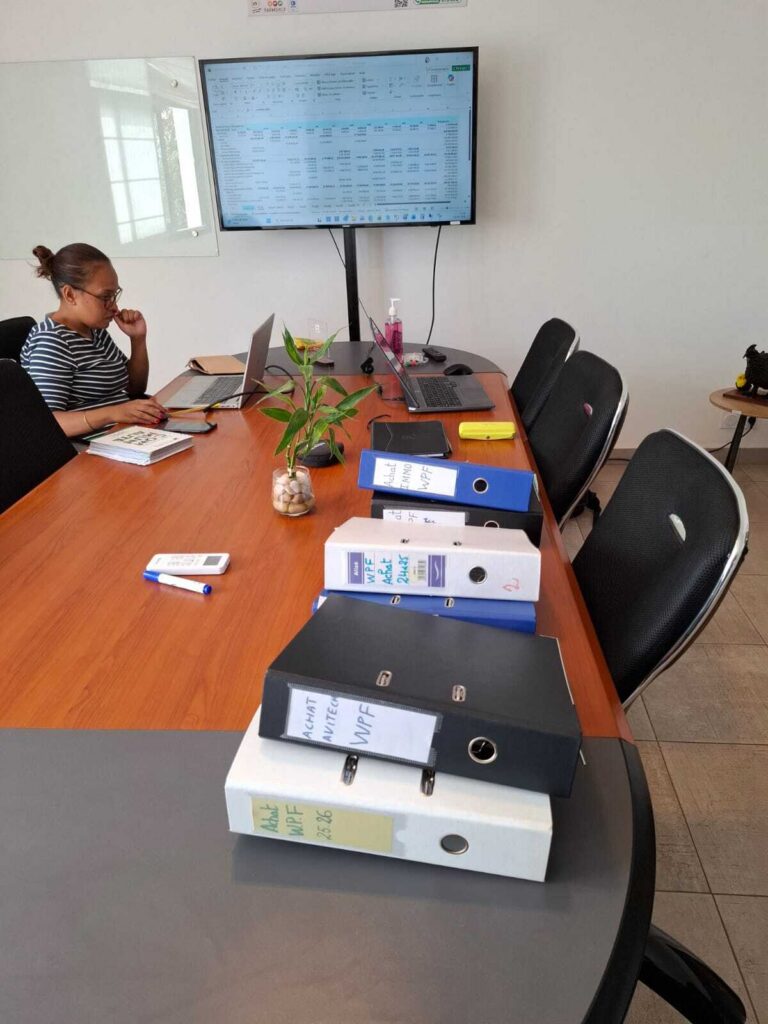 James Ferns meets with the finance team in Madagascar